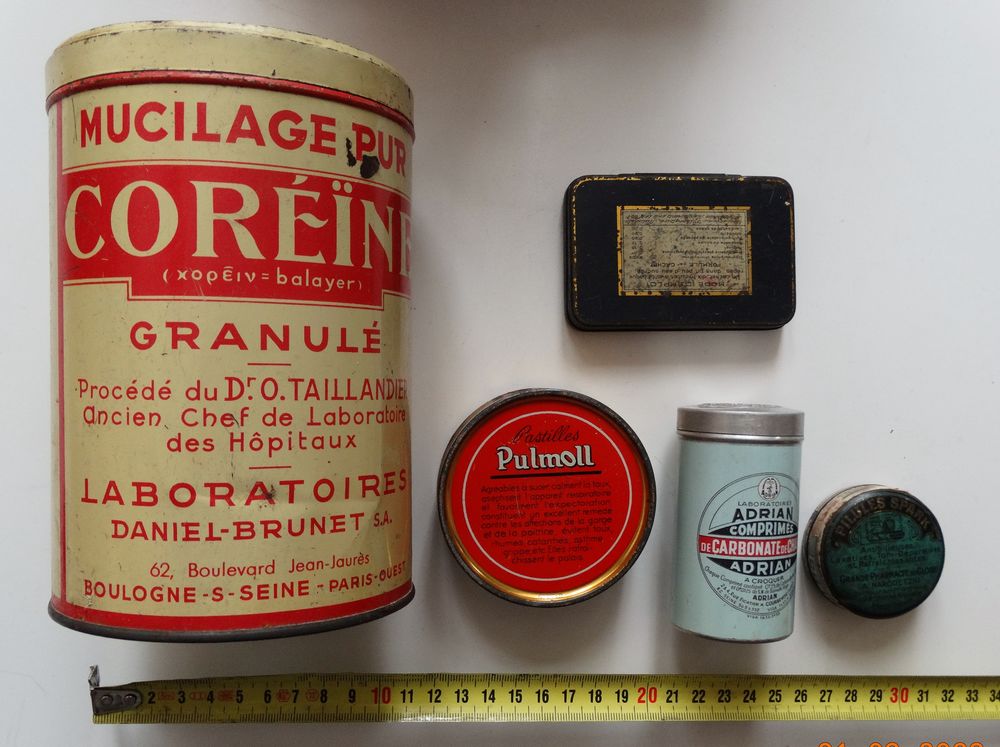 Collector LOT BO&Icirc;TES produits PHARMACIE 