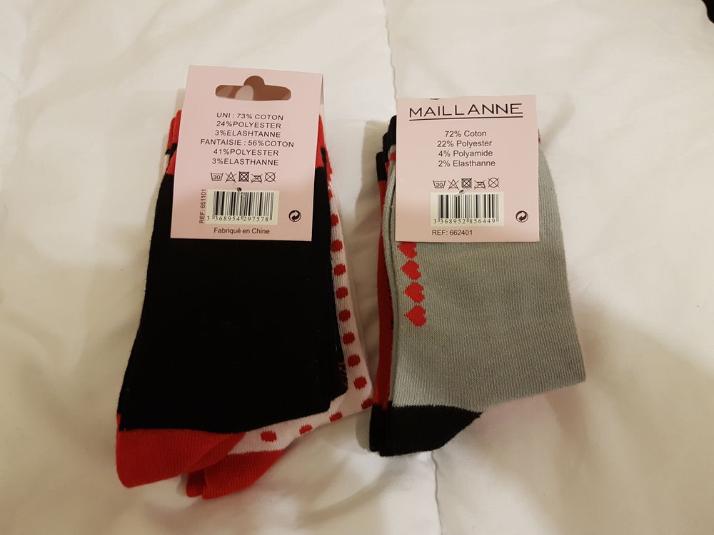 2 lots de 3 chaussettes fille 31/35 neuf Vêtements enfants