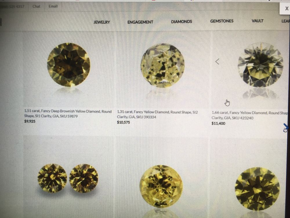 DIAMANT JAUNE 1.87 ct VIVID Grenish yellow SI2 Bijoux et montres