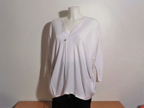 Blouse/ Top en Viscose Blanc � Manches Longues- Lauren Vidal 45 Paris 15 (75)
