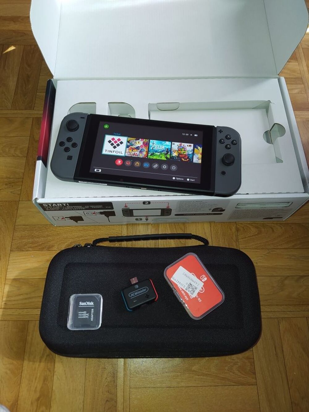 Switch non patch&eacute; presque neuve sans facture sd 128go sacoche neuve injecteur Consoles et jeux vidéos