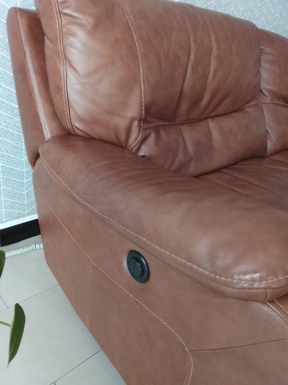 banquette relax en cuir de vachette 
Meubles