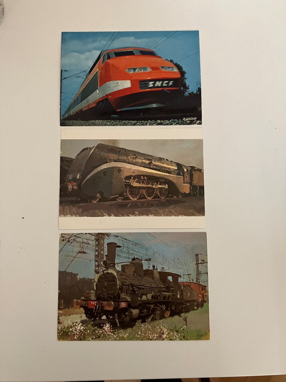 Lot cartes postales chemin de fer 
