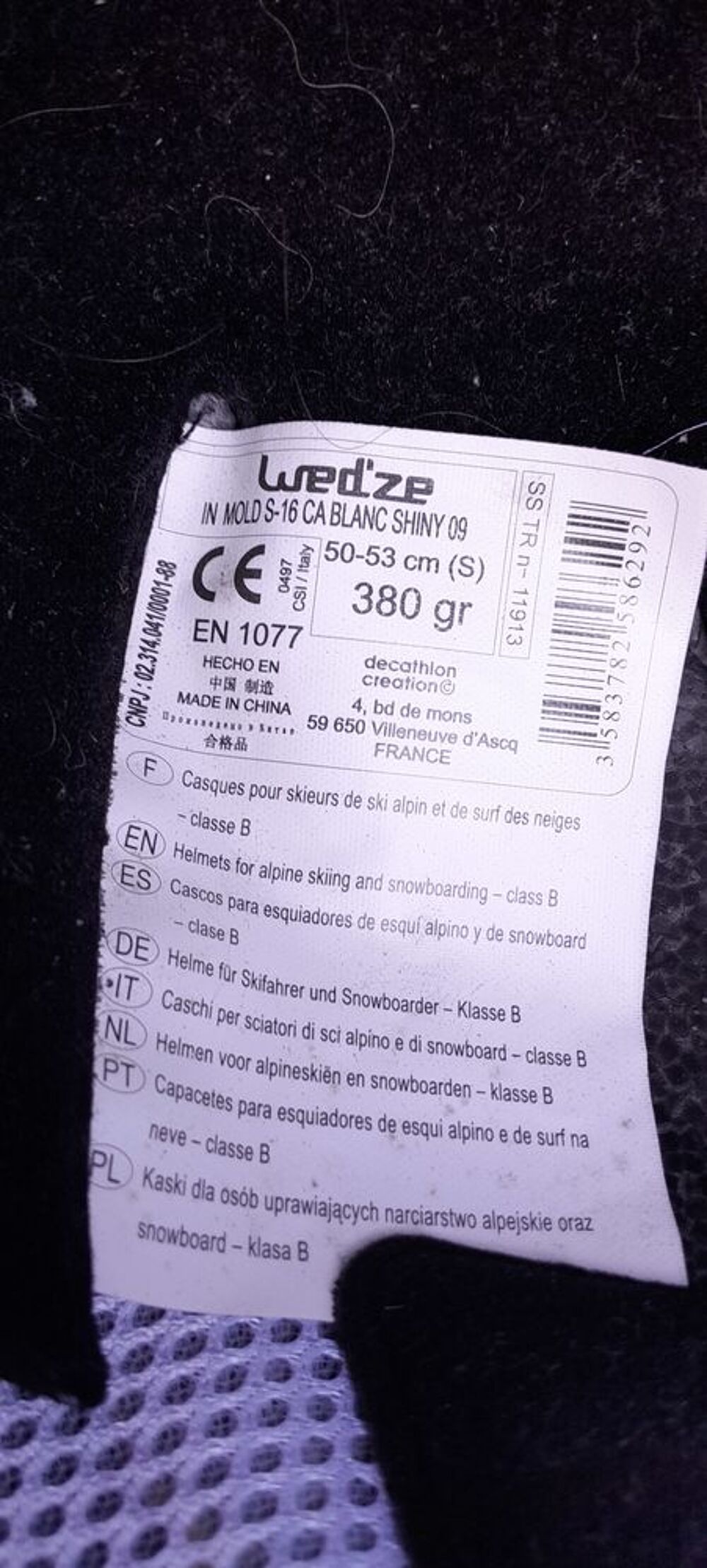 casque de ski ''wed'ze'' Sports
