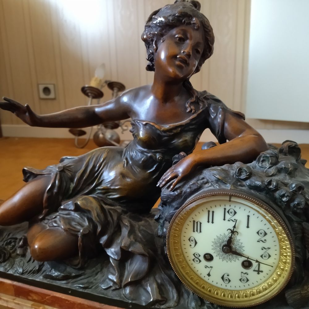 Garniture de chemin&eacute;e compl&egrave;te L&amp;F Moreau XIX&egrave;me D�coration