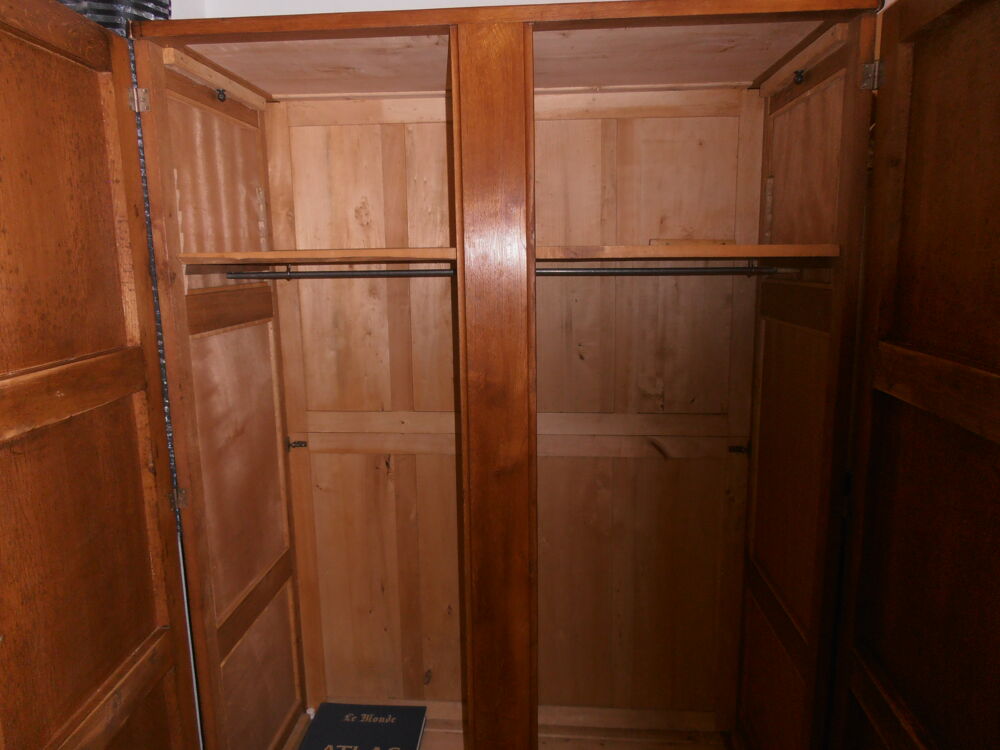 armoire bois sobre 2 portes 128/57/185 Meubles