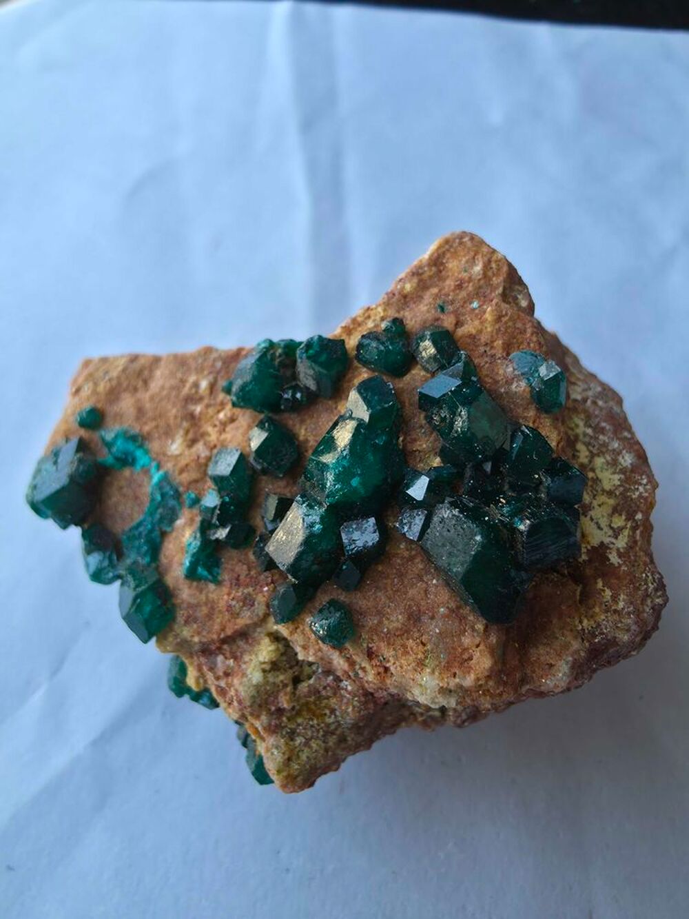 Magnifique Dioptase Brute sur Matrice-Katanga, RDC 
