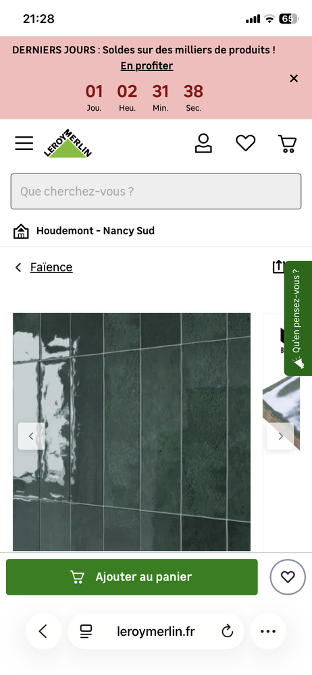 Carrelage SALLE DE BAIN Fa&iuml;ence Bricolage