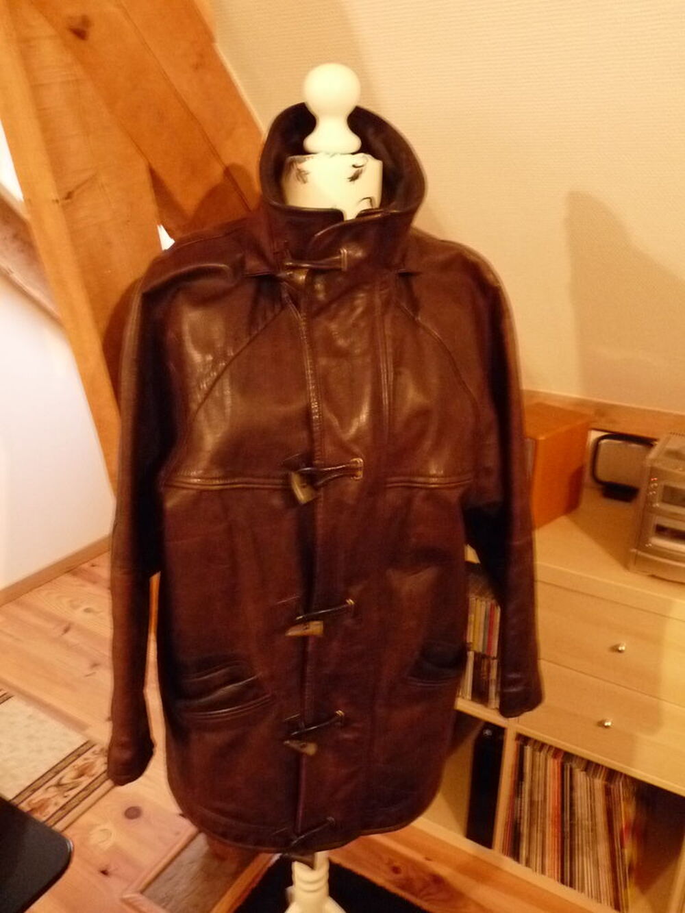Veste longue homme cuir Vêtements