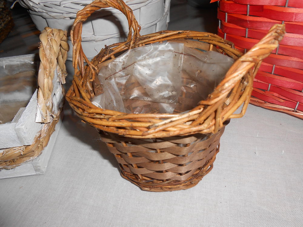 cache-pots en corde, osier bois : toutes tailles : compo No&euml; Jardin