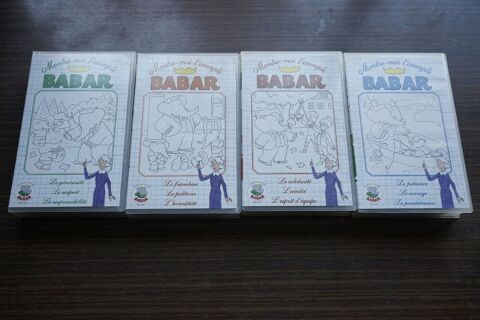 Lot 4 cassettes VHS Babar - Montre-moi l'exemple Saint-Pierre-de-Chandieu (69)