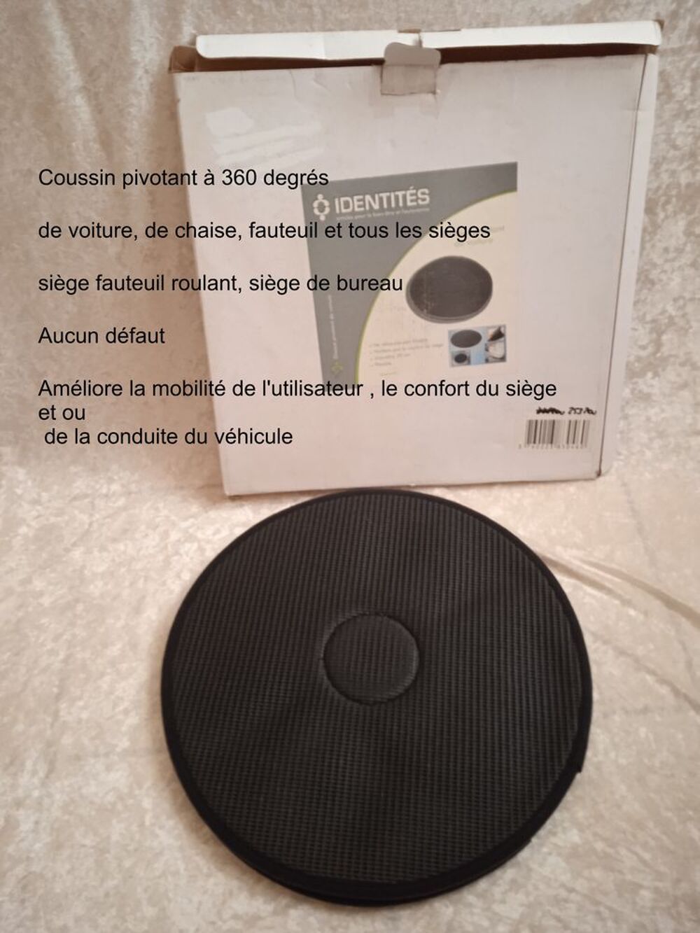 Coussin pivotant de voiture, de chaise, fauteuil et si&egrave;ge Décoration