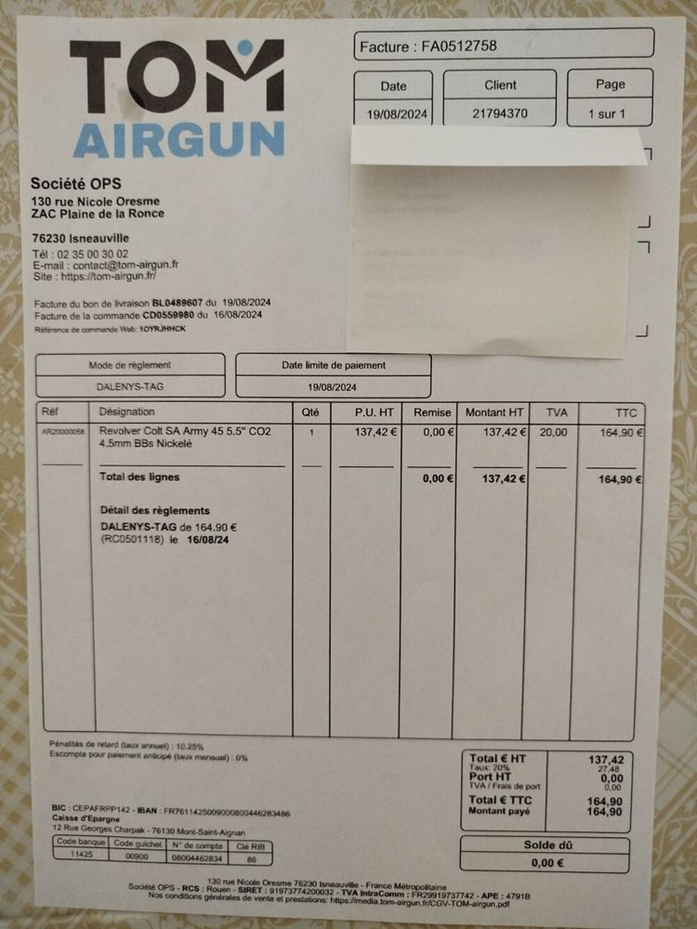 colt saa 45 co&sup2; airgun Jeux / jouets