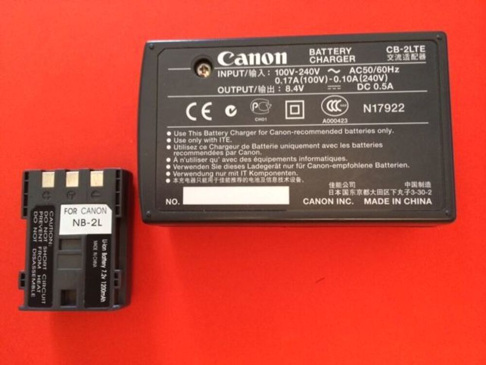 Chargeur Canon CB 2 LTE Photos/Video/TV