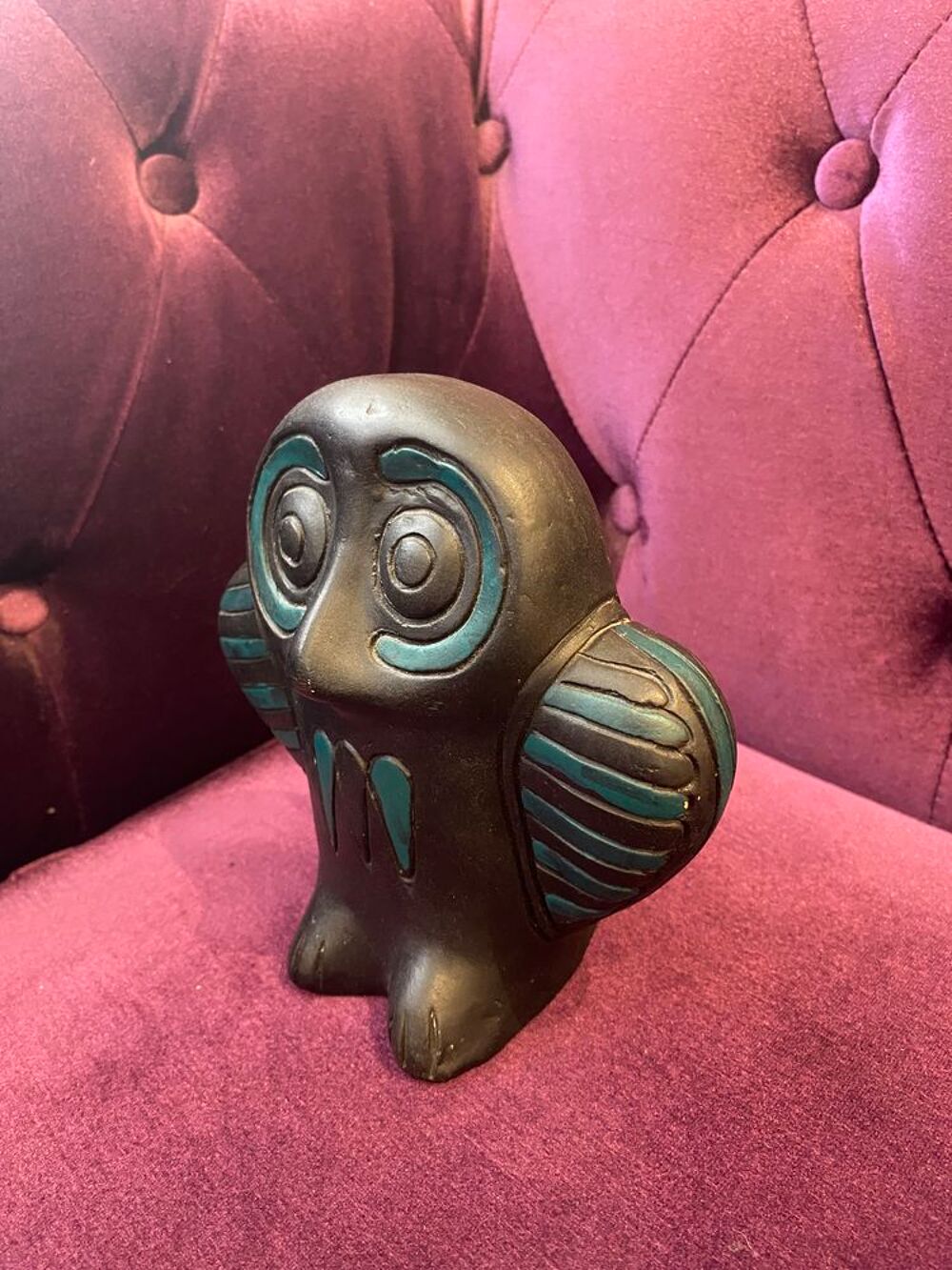 Hibou vert et noir 