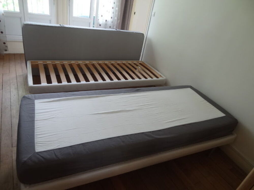 Lit, base, matelas - Tr&egrave;s bon &eacute;tat Meubles