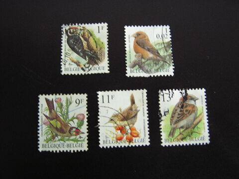 5 Timbres belges, thme Oiseaux 1 Brouckerque (59)