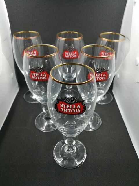lot 6 verres  pied Stella Artois icone 25 cl 30 Balan (08)