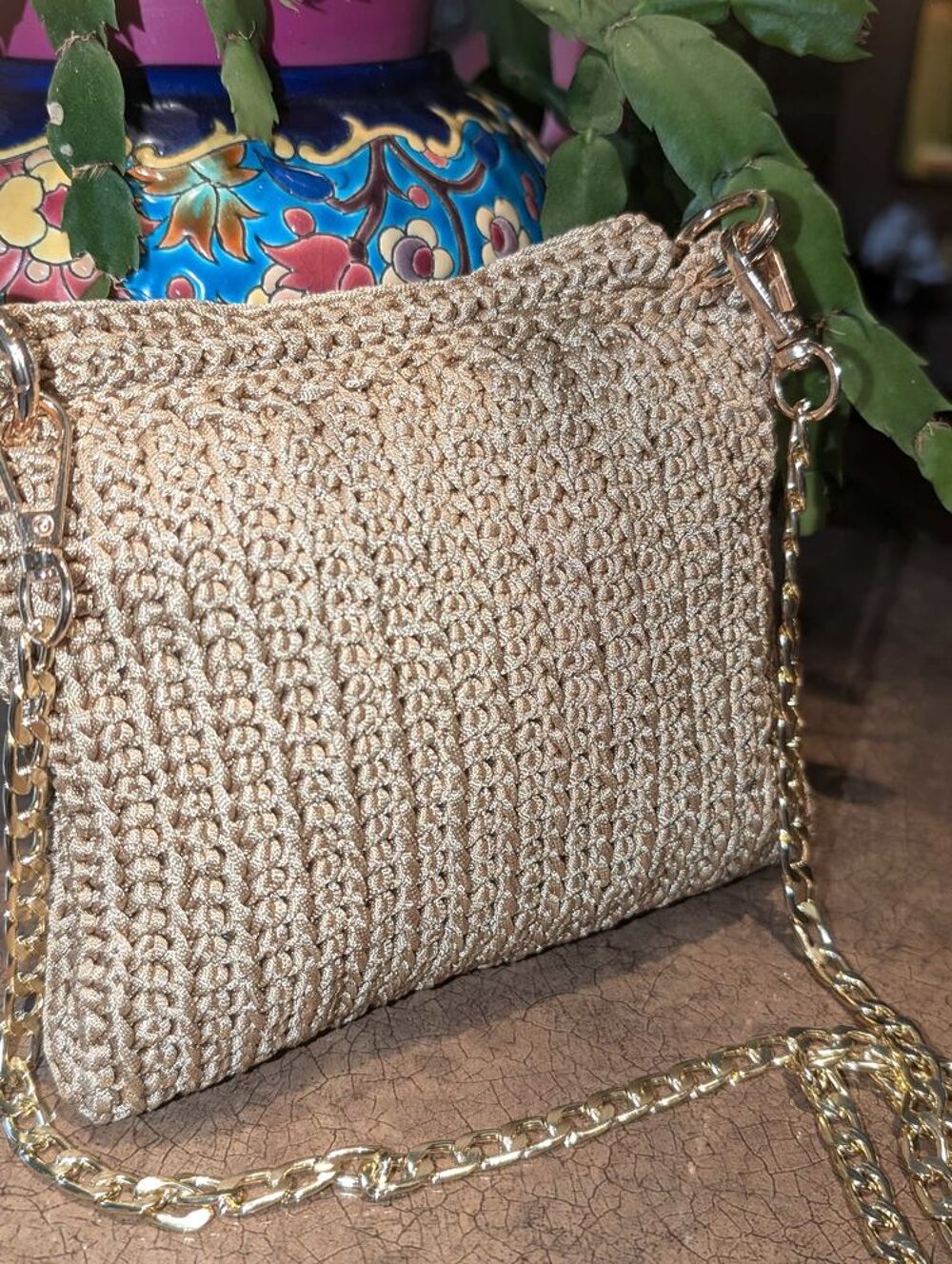 Sac &agrave; main en crochet pour vos soir&eacute;es, mariages, cocktails Maroquinerie