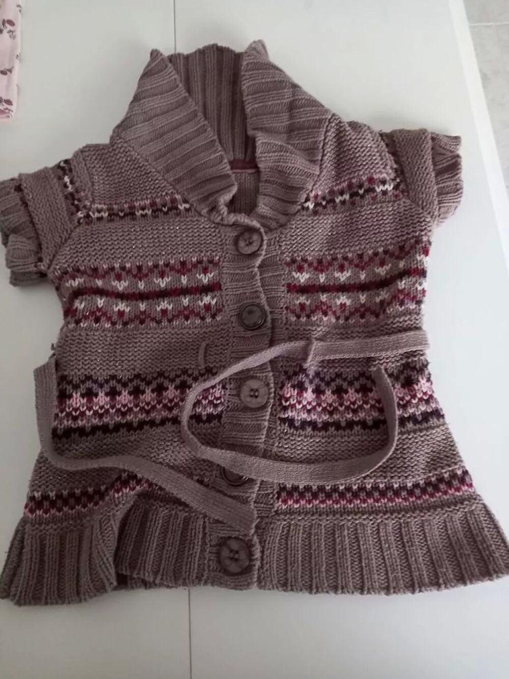 Gilet marron clair &acirc;ge 24 mois Vtements enfants