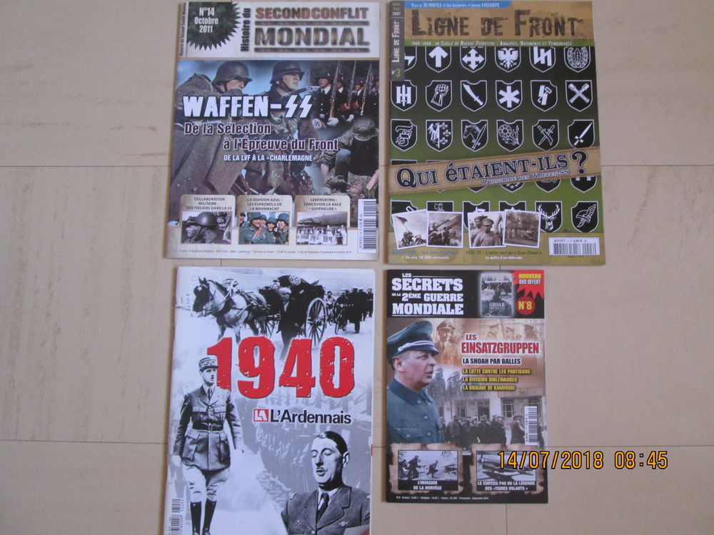 lot de 4 magazines 2i&egrave;me guerre mondiale 