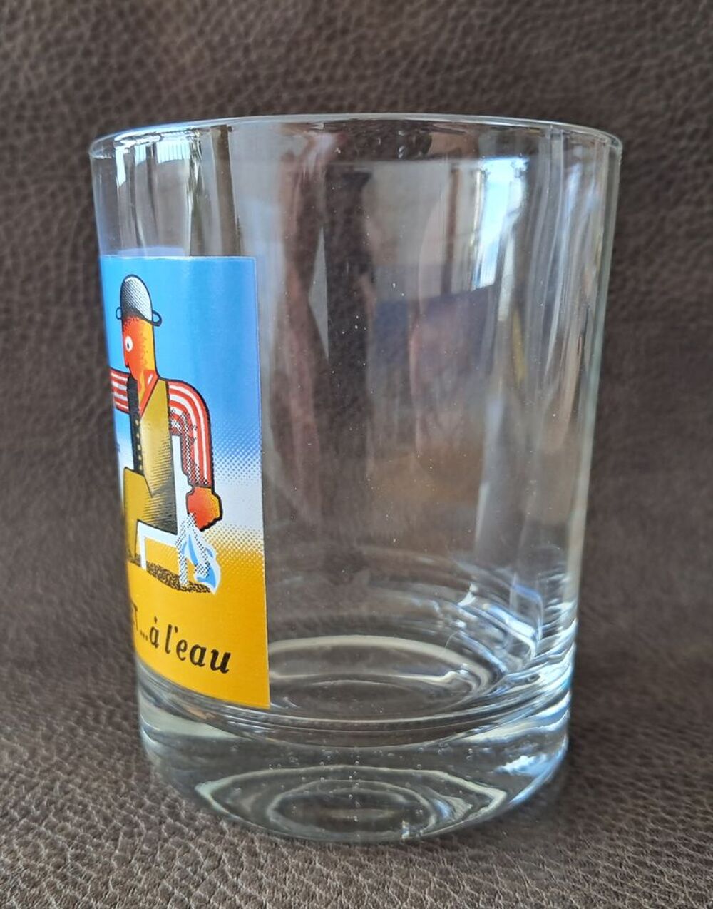 Verre publicitaire illustr&eacute; ap&eacute;ritif fran&ccedil;ais Dubonnet 