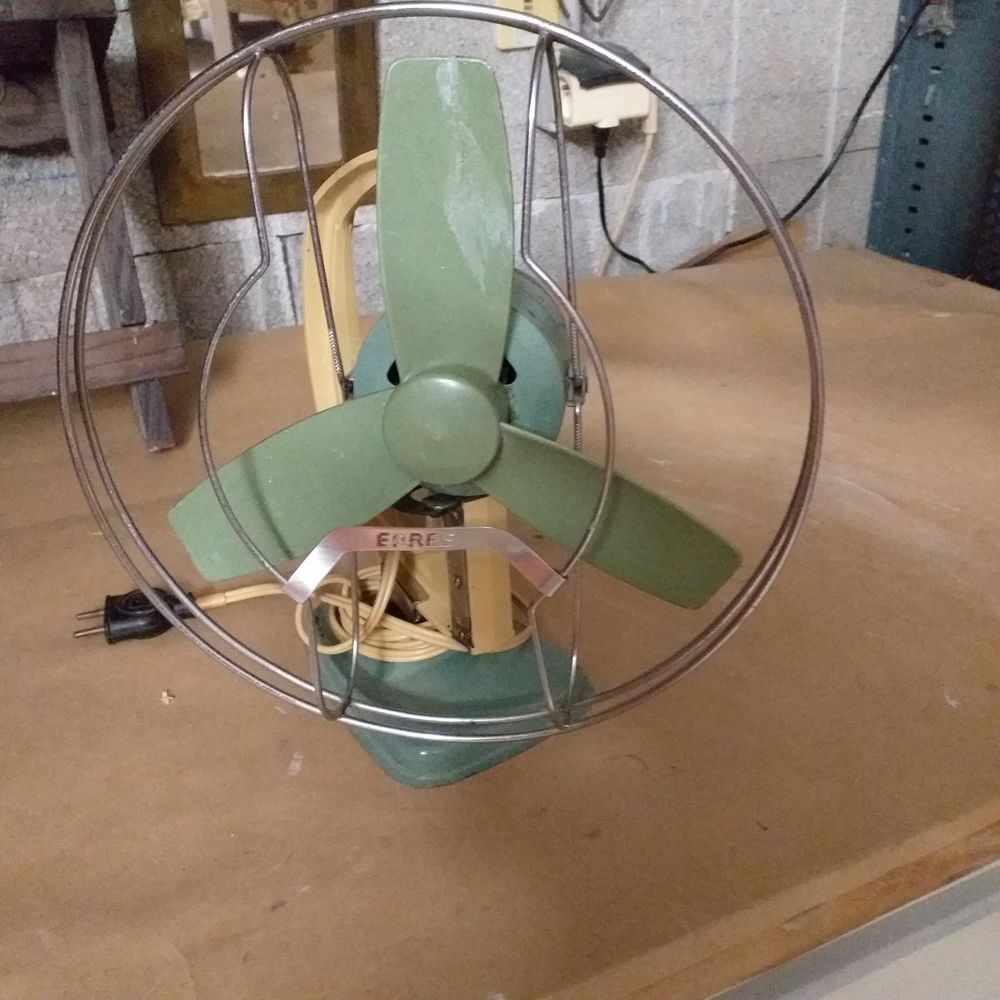 Ventilateur de table vintage vert Décoration