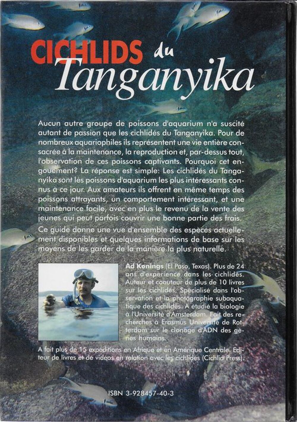 Guide Back To Nature des Cichlids du Tanganyika / ISBN 3-928 Livres et BD