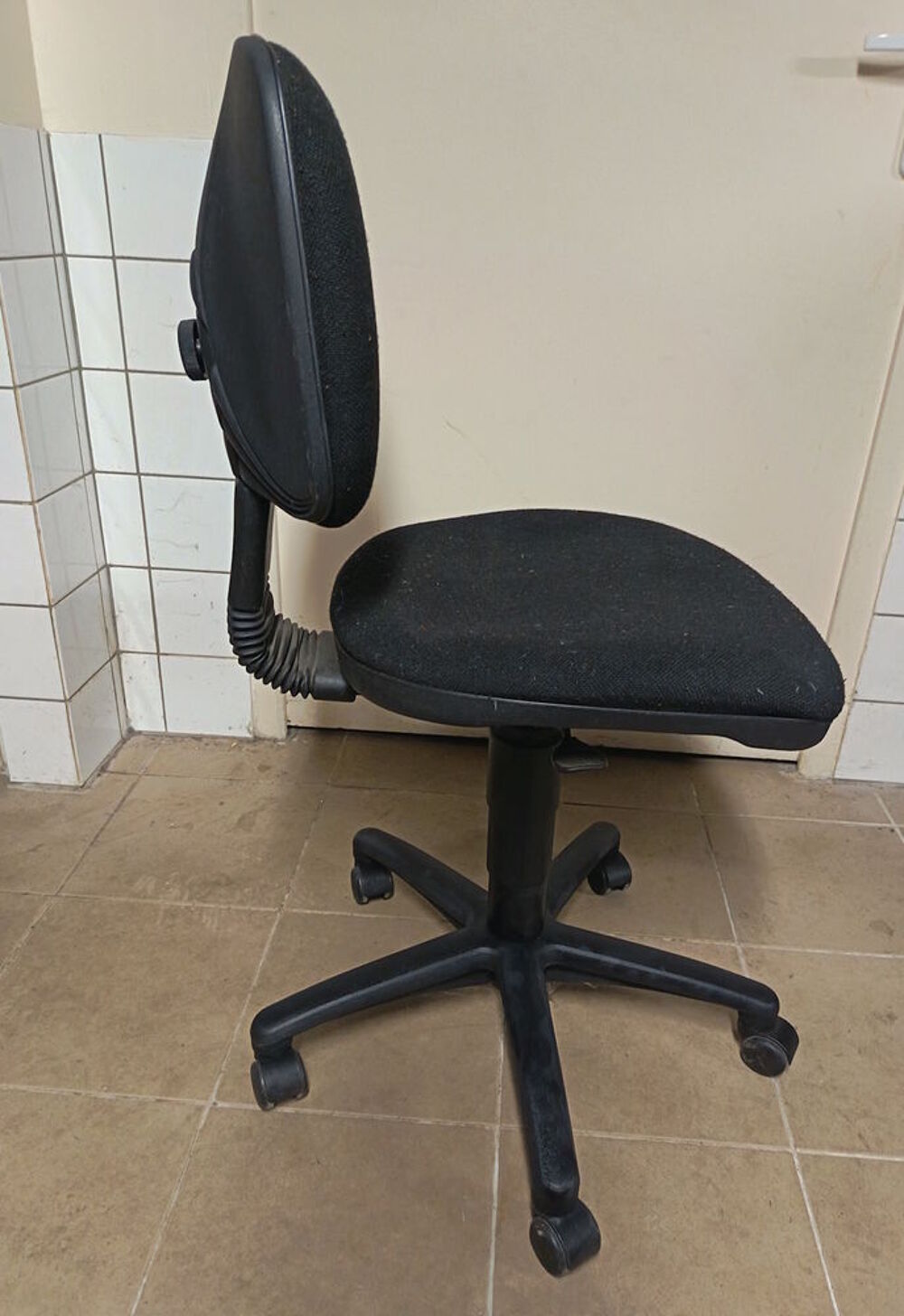 Chaise de bureau Tissu Nylon NOIR 
Meubles