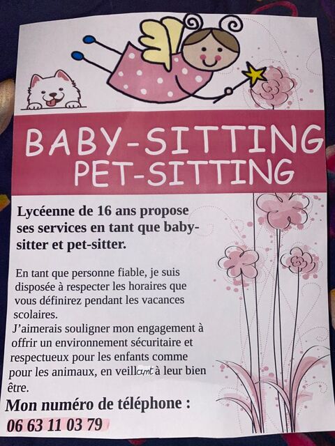   Baby-sitting et Pet-sitting 