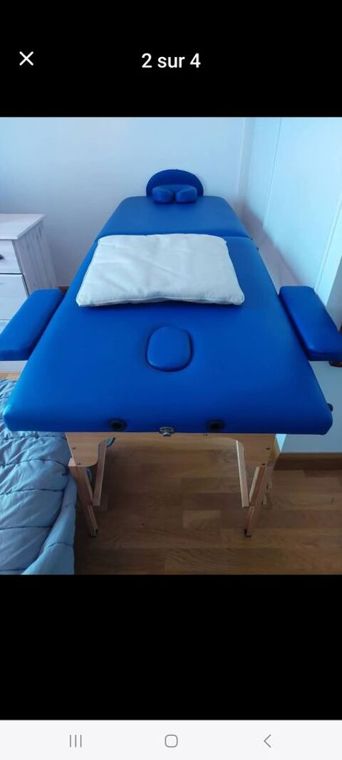 Lot Table de massage+ couverture chauffante+oreiller +housse Lux (71)