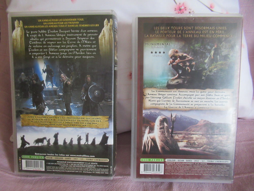 VHS "Le Seigneur des Anneaux" - 1 et 2 DVD et blu-ray