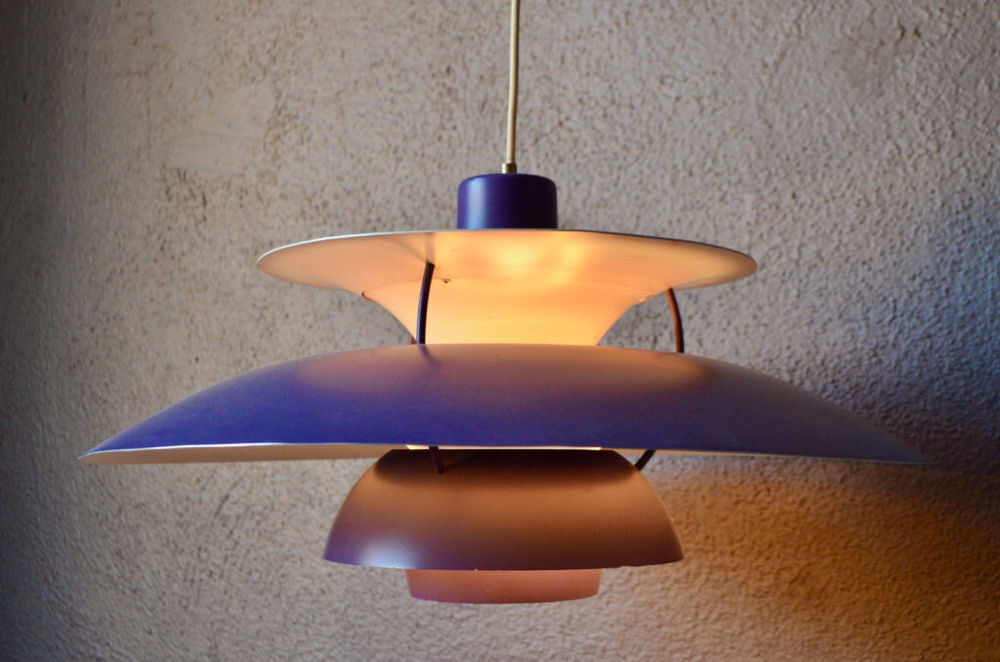 Suspension PH5 violette Lampe de plafond scandinave Décoration