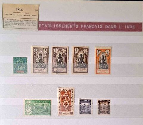 Timbres de l'Etablissement Fran�ais dans l'Inde 18 Gap (05)