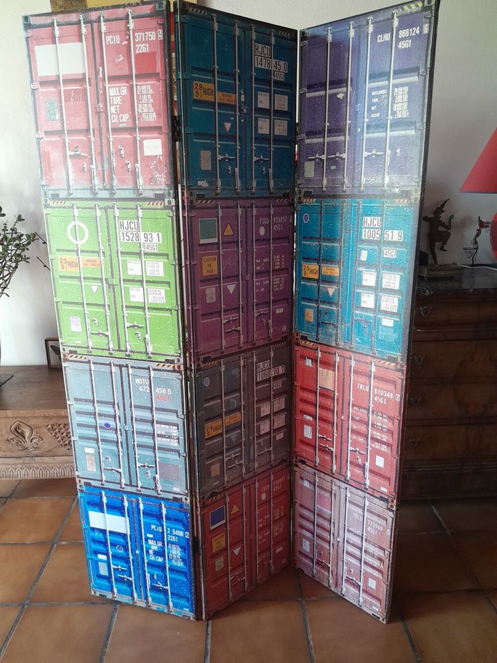 Paravent 180 x 40 cm Décoration