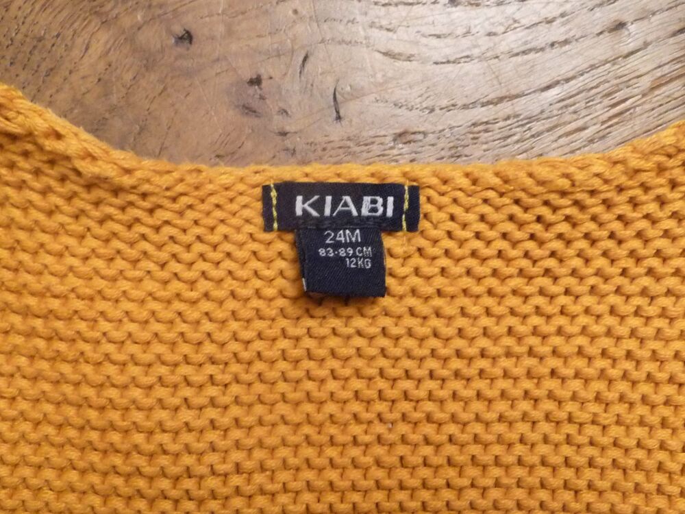 Gilet en Coton Jaune Moutarde- Taille 24 mois= 83cm- Kiabi Vêtements enfants