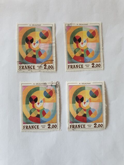 Timbre france Robert Delaunay 1976 oblitr lot 0.90 euro  0 Marseille 9 (13)