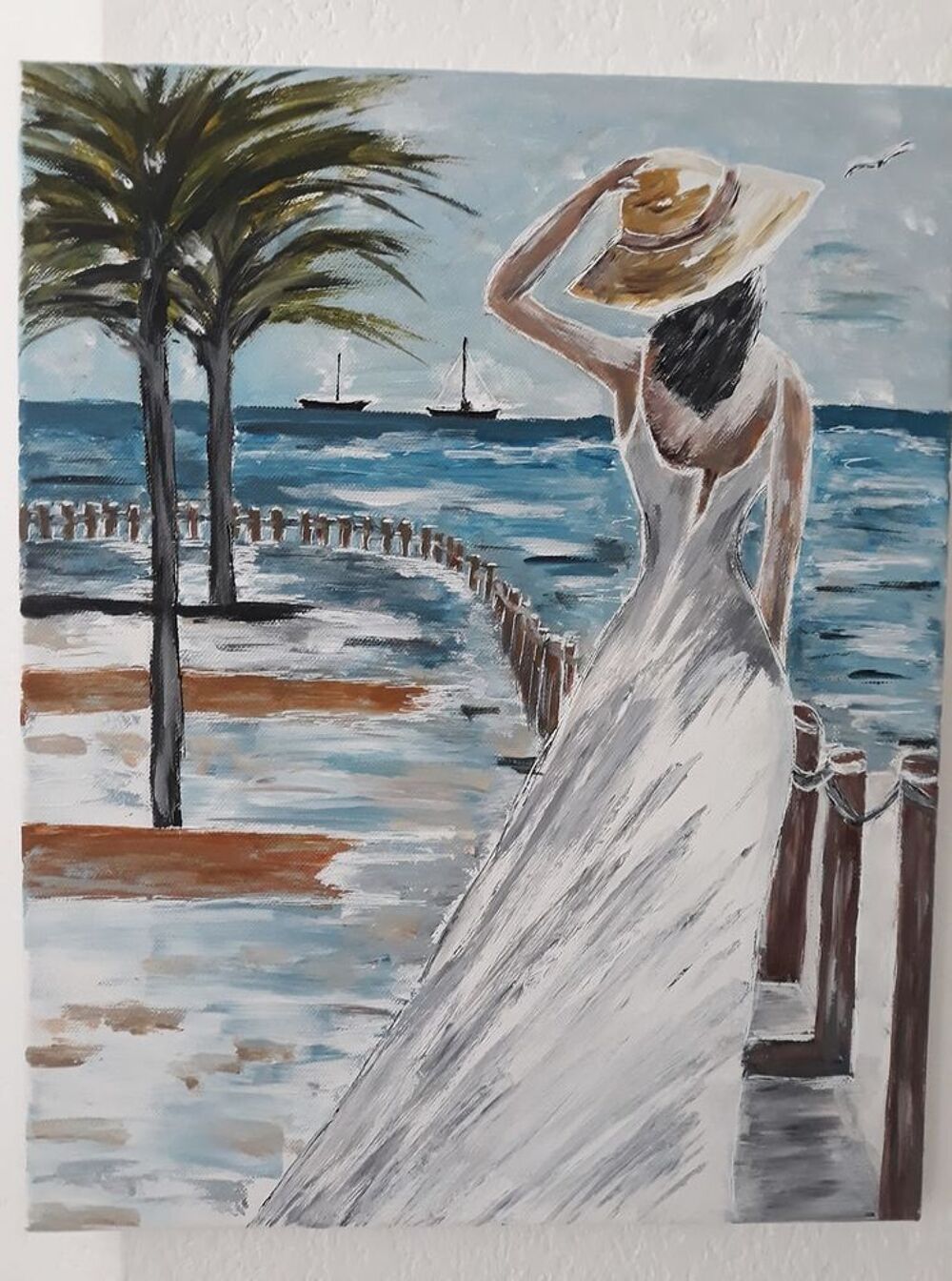 tableau peint main peinture acrylique Décoration