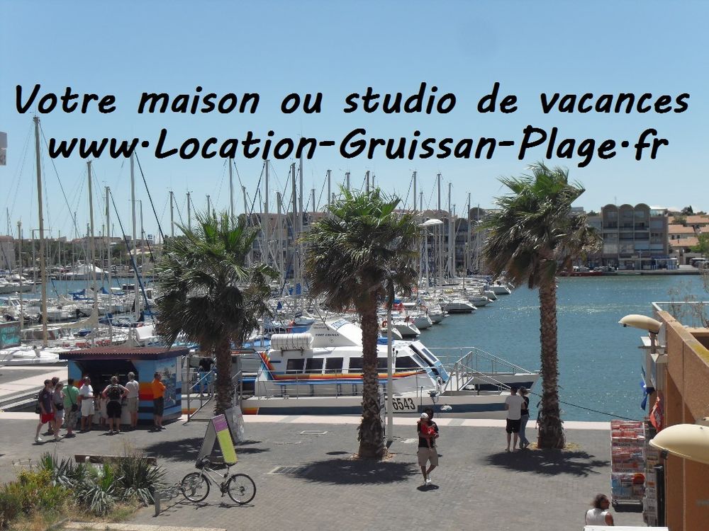   Grand Studio 500m Mer-Clim-Wifi-Parking-27m2-Centre Station Languedoc-Roussillon, Gruissan (11430)