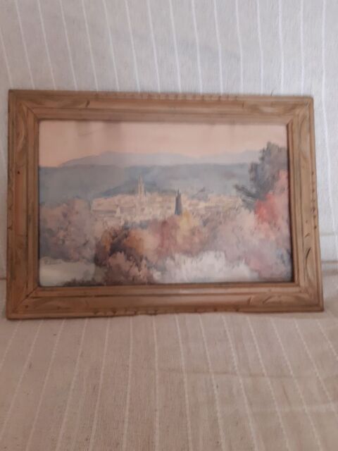 Tableau ancien aquarelle de V.Salin 25 Aix-en-Provence (13)