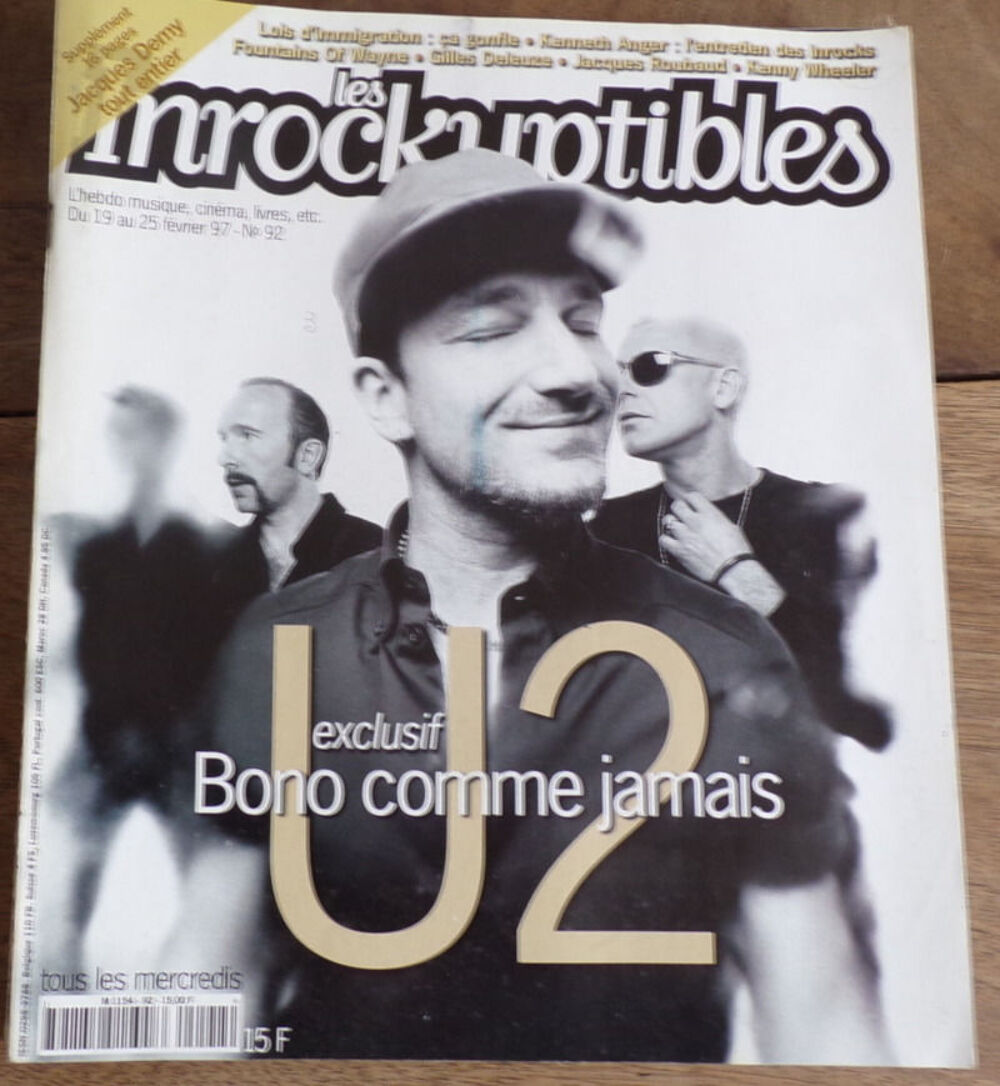 les inrockuptibles U2 Bono comme jamais n&deg; 92 Livres et BD