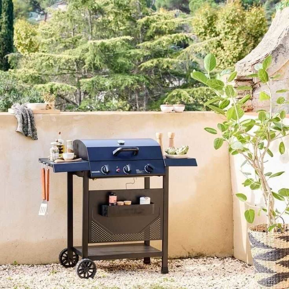 Barbecue au gaz Madeleine noir Jardin