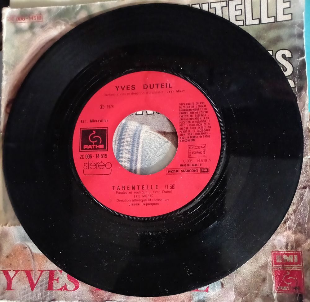 YVES DUTEIL / 2 X DISQUES VYNIL 45 ET 33 TOURS CD et vinyles