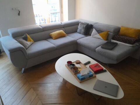 Baisse du prix Canap� d'angle Phoenix en tissu velours gris Lyon 2 (69)