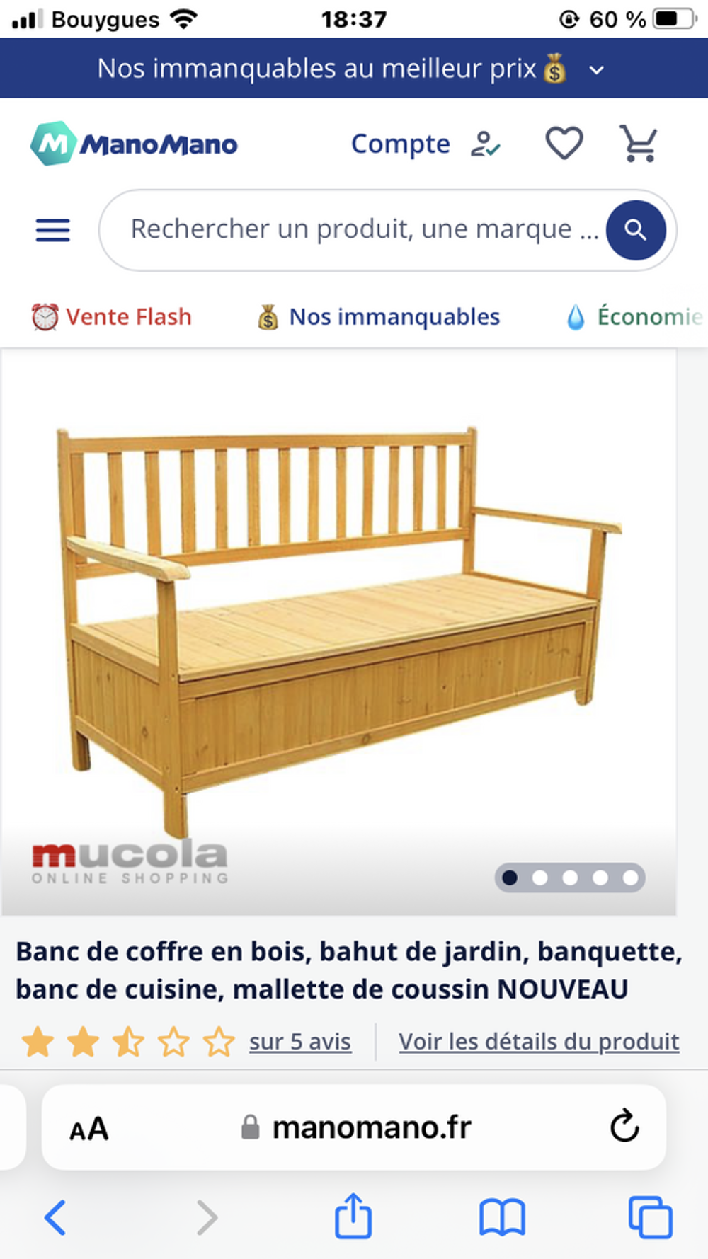 Banc bois Meubles