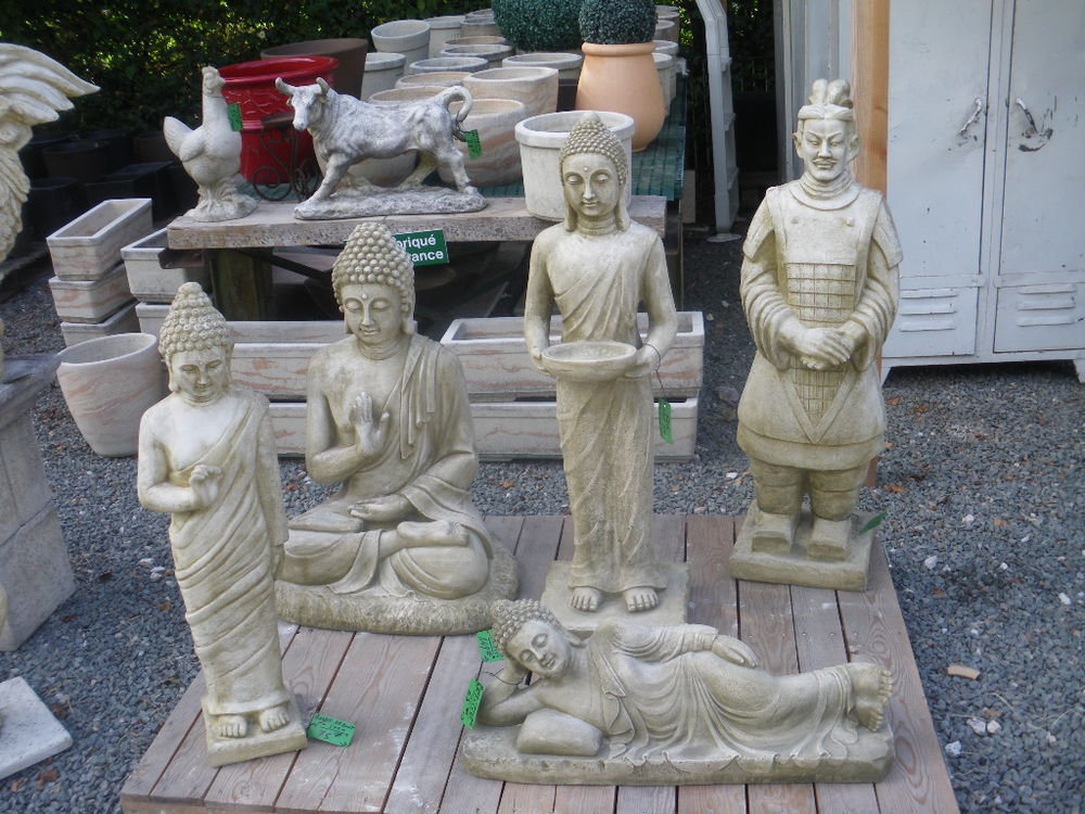 Statue, Guerrier chinois en pierre Décoration
