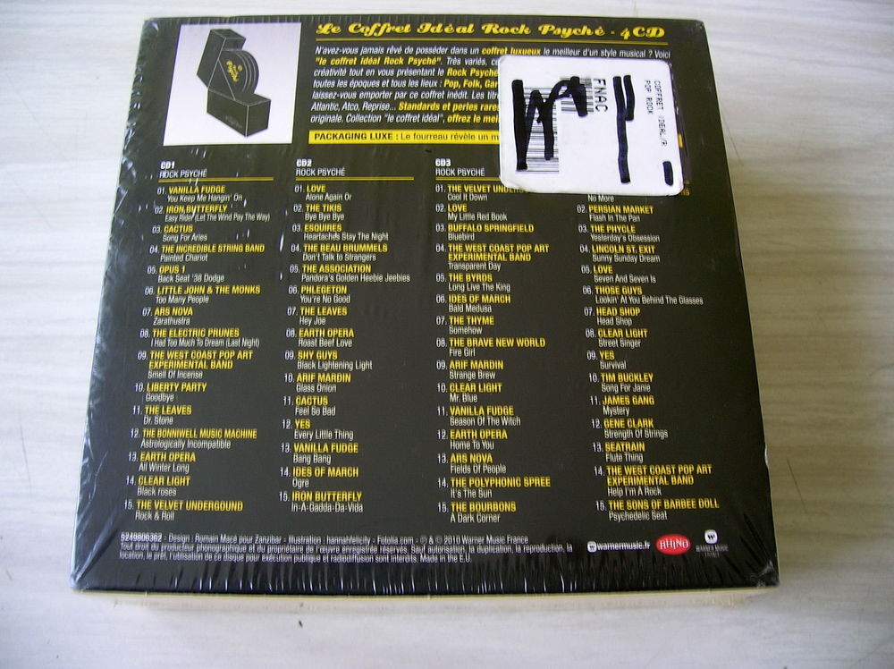 COFFRET ROCK PSYCHE 60'S CD et vinyles