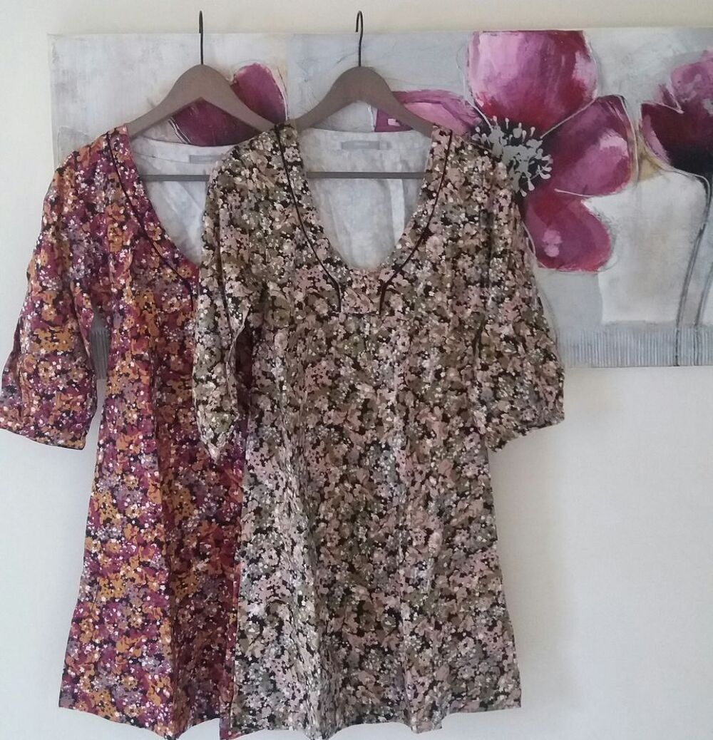 Petite robe fleurie esprit r&eacute;tro Hiver M. en 3 / 4 - T 36 Vêtements