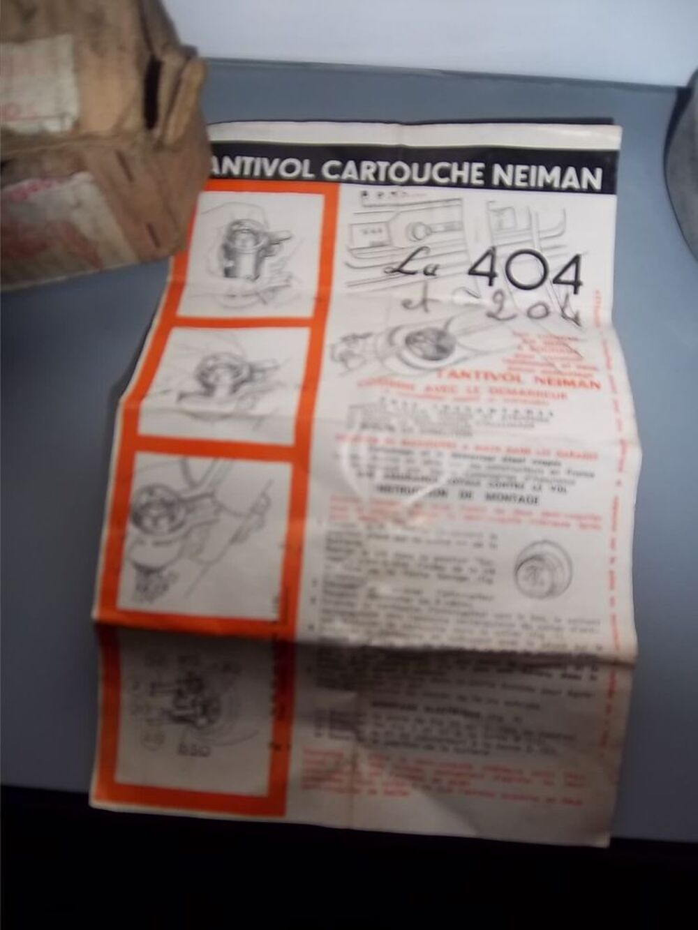 Notice antivol cartouche Neiman 404 