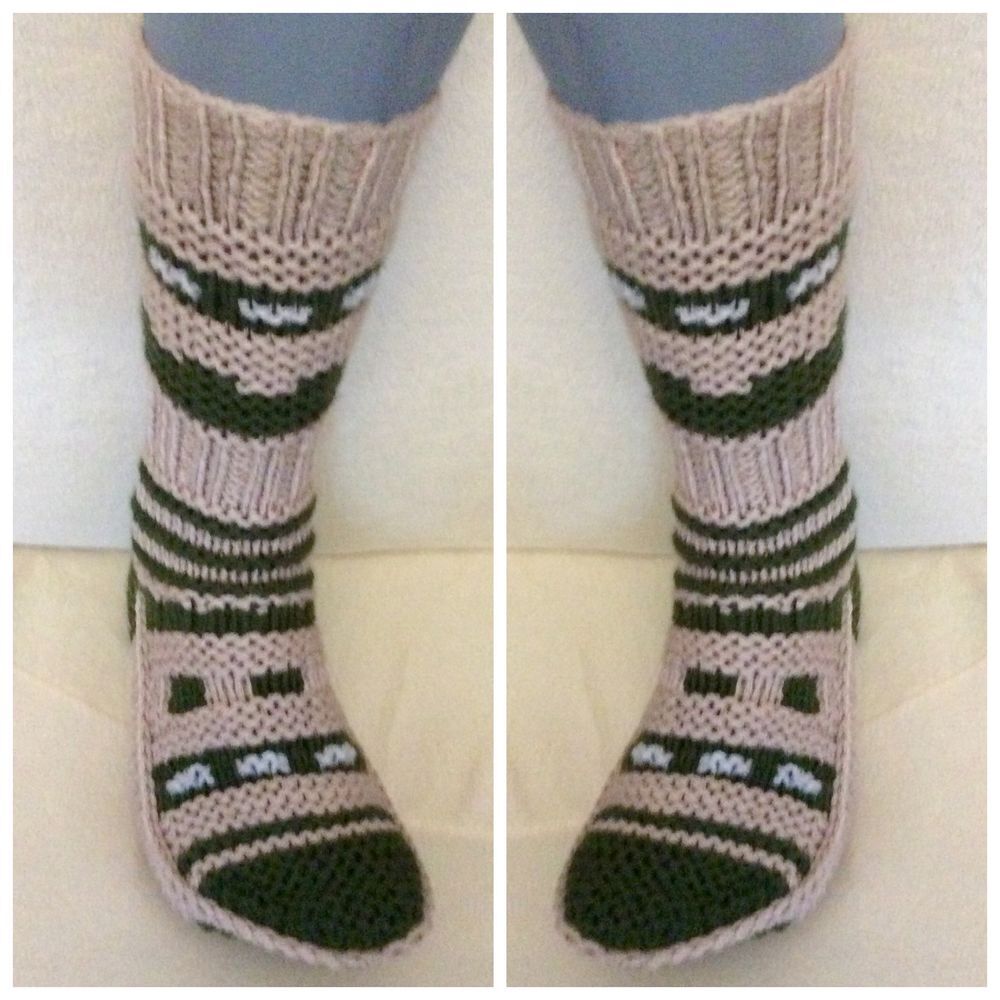 Gros chaussettes ski en tricot fait main pour femme,homme Chaussures